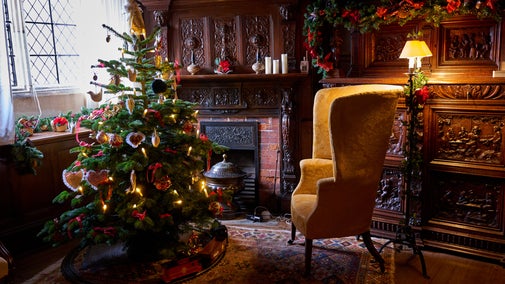Christmas-time in the Billiards Room, Ightham Mote